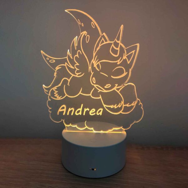 Lámpara LED unicornio personalizada
