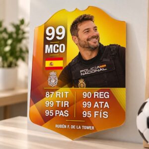 carta fútbol personalizada tipo FIFA