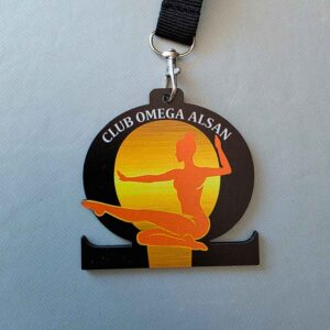Medalla personalizada con un diseño de gimnasia