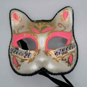 Máscara Veneciana Gato rosa