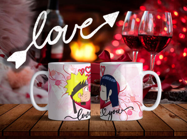 Taza San Valentín Personajes animados - Imagen 2