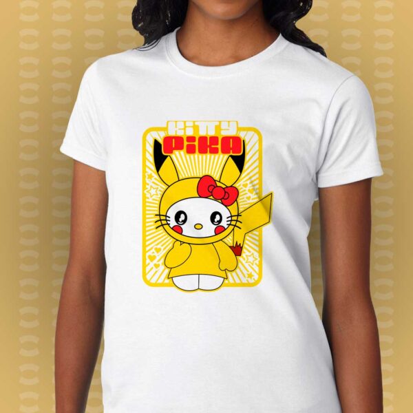 Camiseta-Hello-kitty-Pikachu