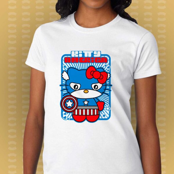 Camiseta-Hello-kitty-capitán-américa