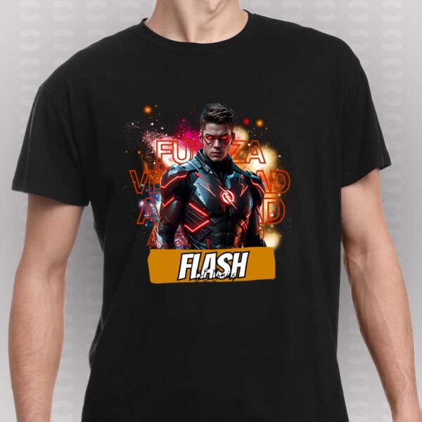 Camiseta-Flash-negra