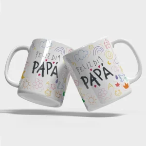 Taza personalizada con la letra de tu hijo – Regalo único para el Día del Padre