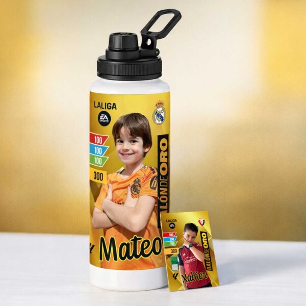 Botella de aluminio personalizada de fútbol