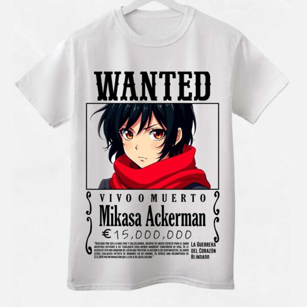 Camiseta-se-busca-Mikasa-Ackerman