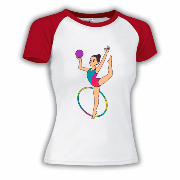 camiseta-gimnasia-rítmica-pelota-blanca