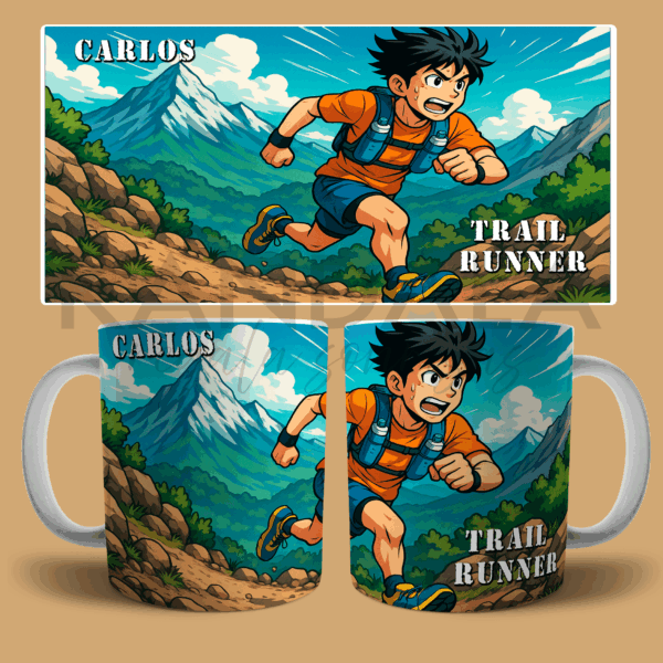 taza-personalizada-trail-runner-chico-estilo-manga