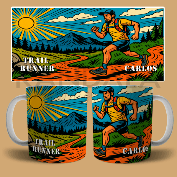 taza-personalizada-trail-runner-estilo-comic