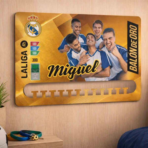 Medallero fotográfico de fútbol personalizado