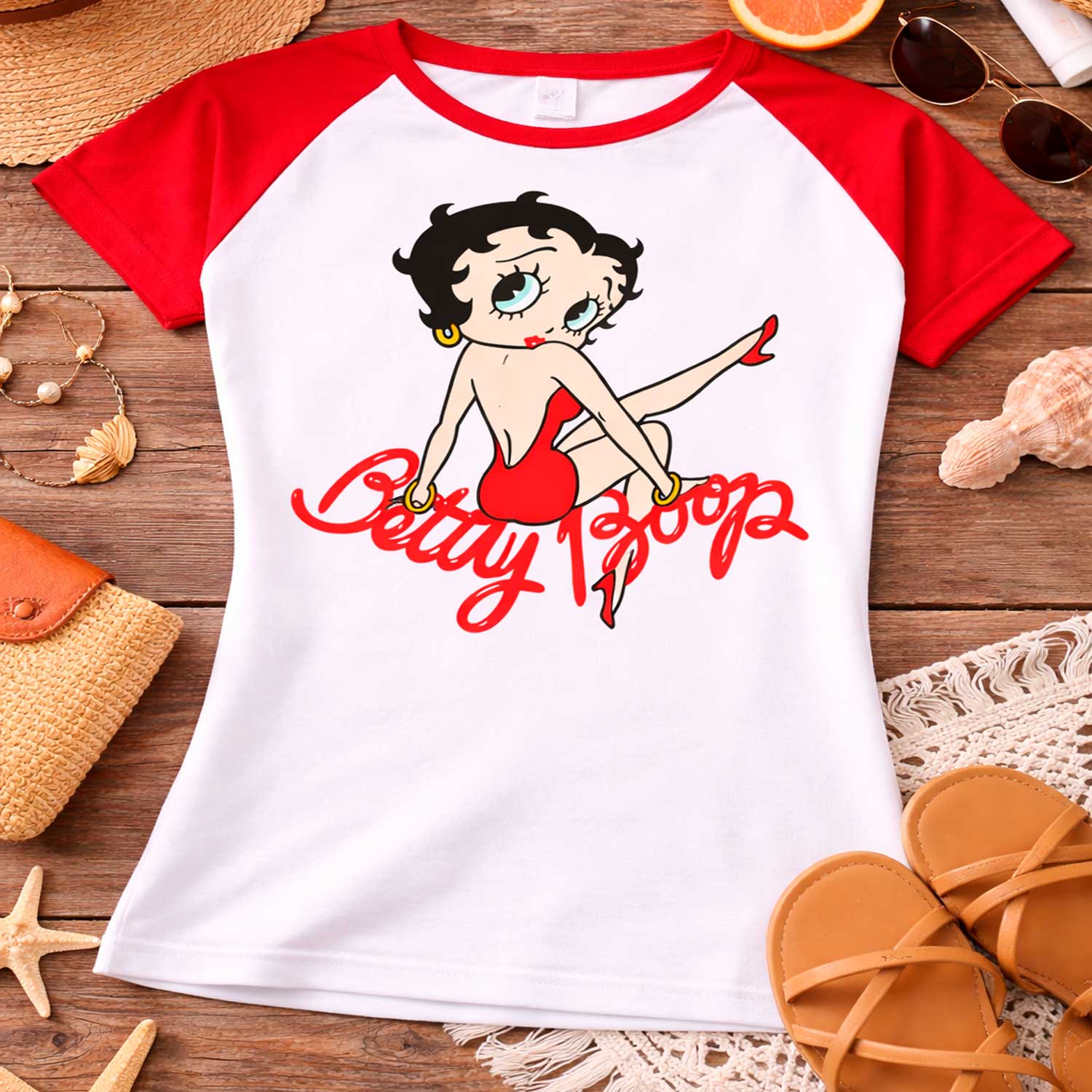 Camiseta-Betty-boop-bicolor