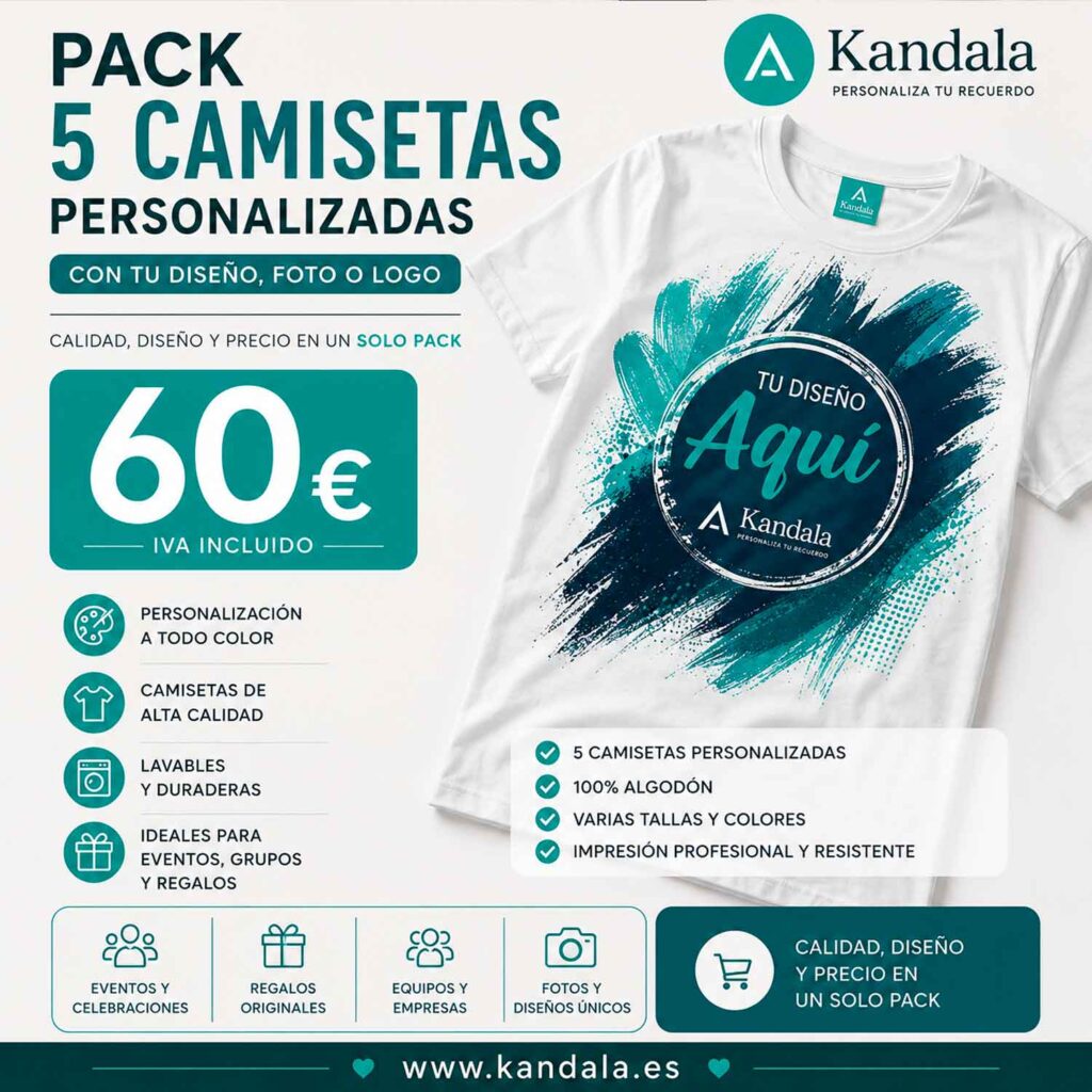 Pack-5-camisetas-personalizadsas
