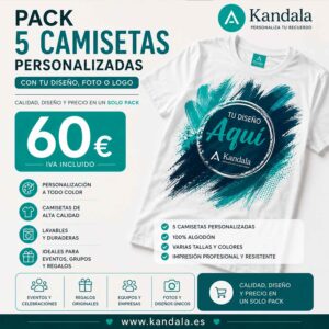 Pack-5-camisetas-personalizadsas