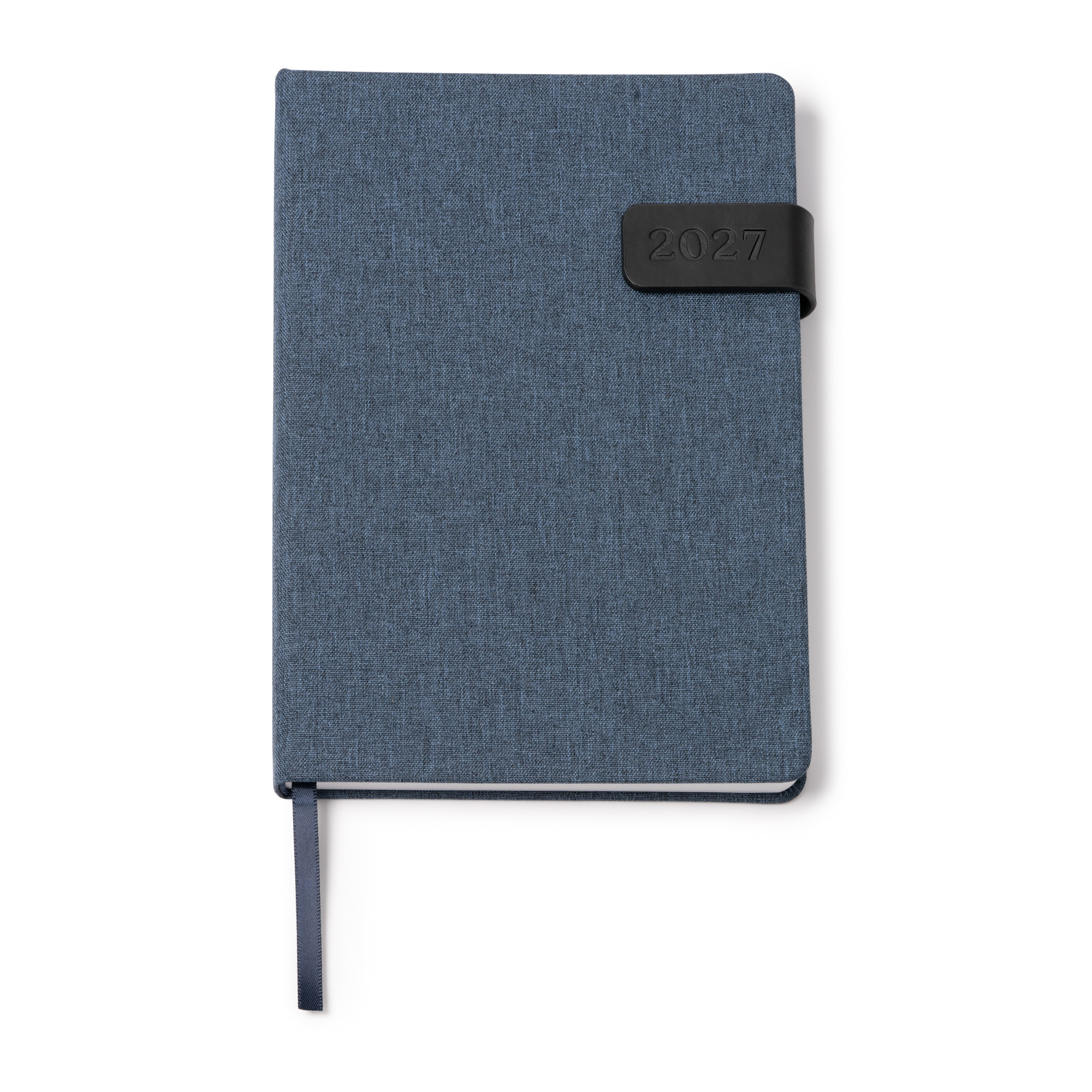 Agenda 2027 A5 personalizada con logo en color denim vigoré