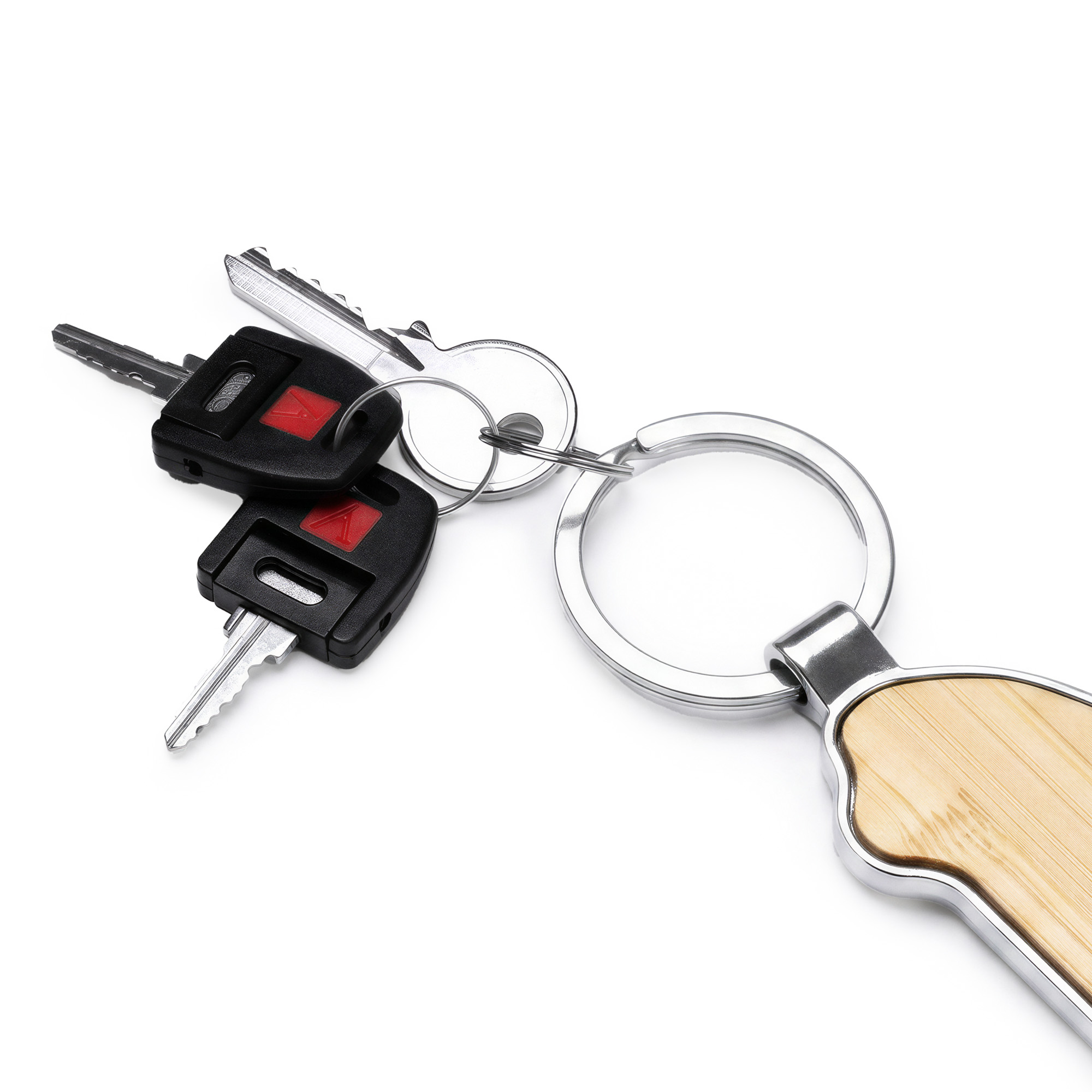 Llavero de coche de bambú personalizado