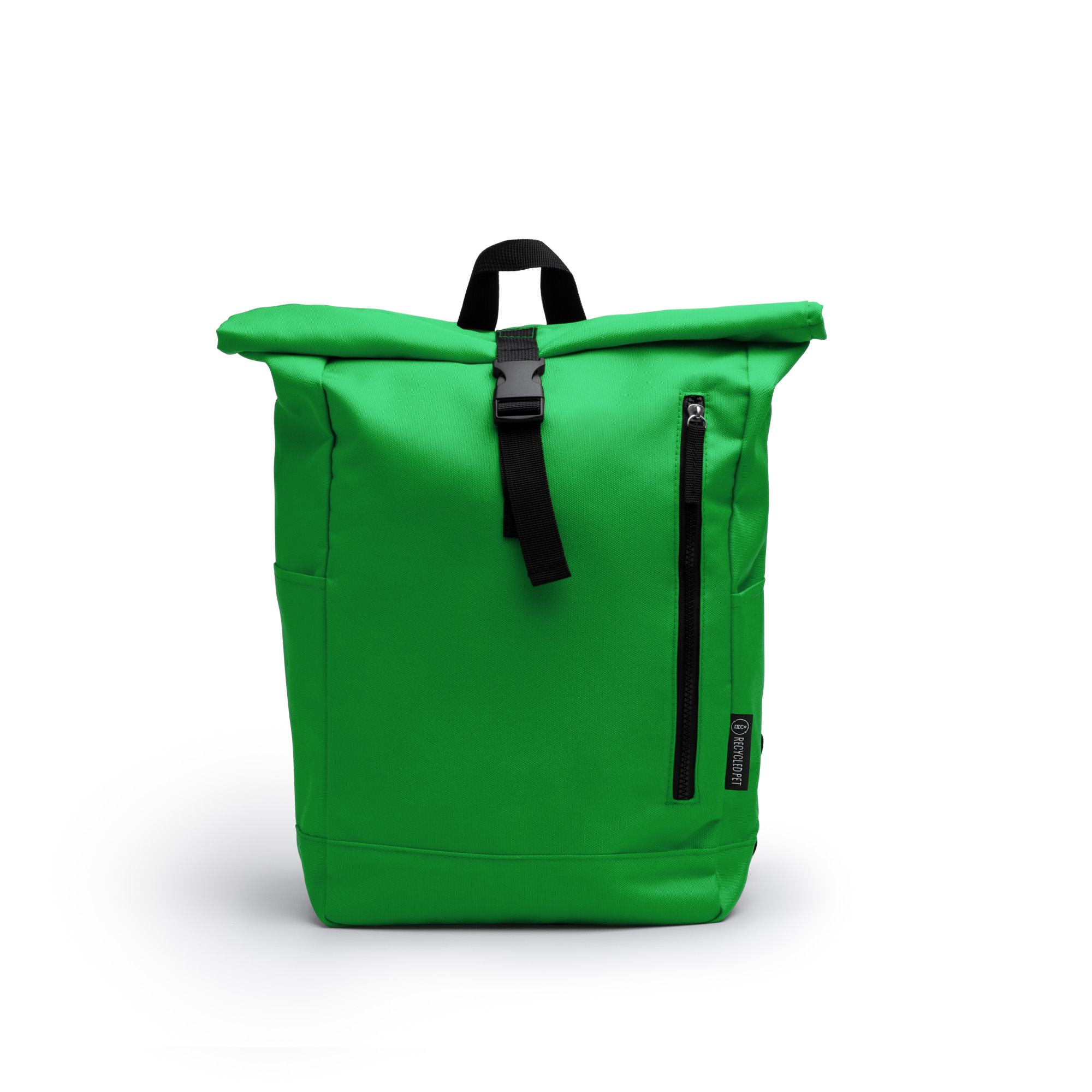 Mochila de poliéster reciclado personalizada en color verde helecho