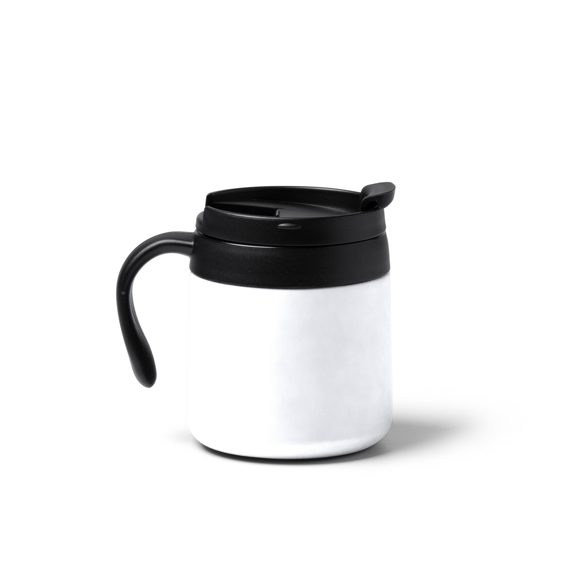 Taza térmica de acero 350 ml personalizada en color blanco