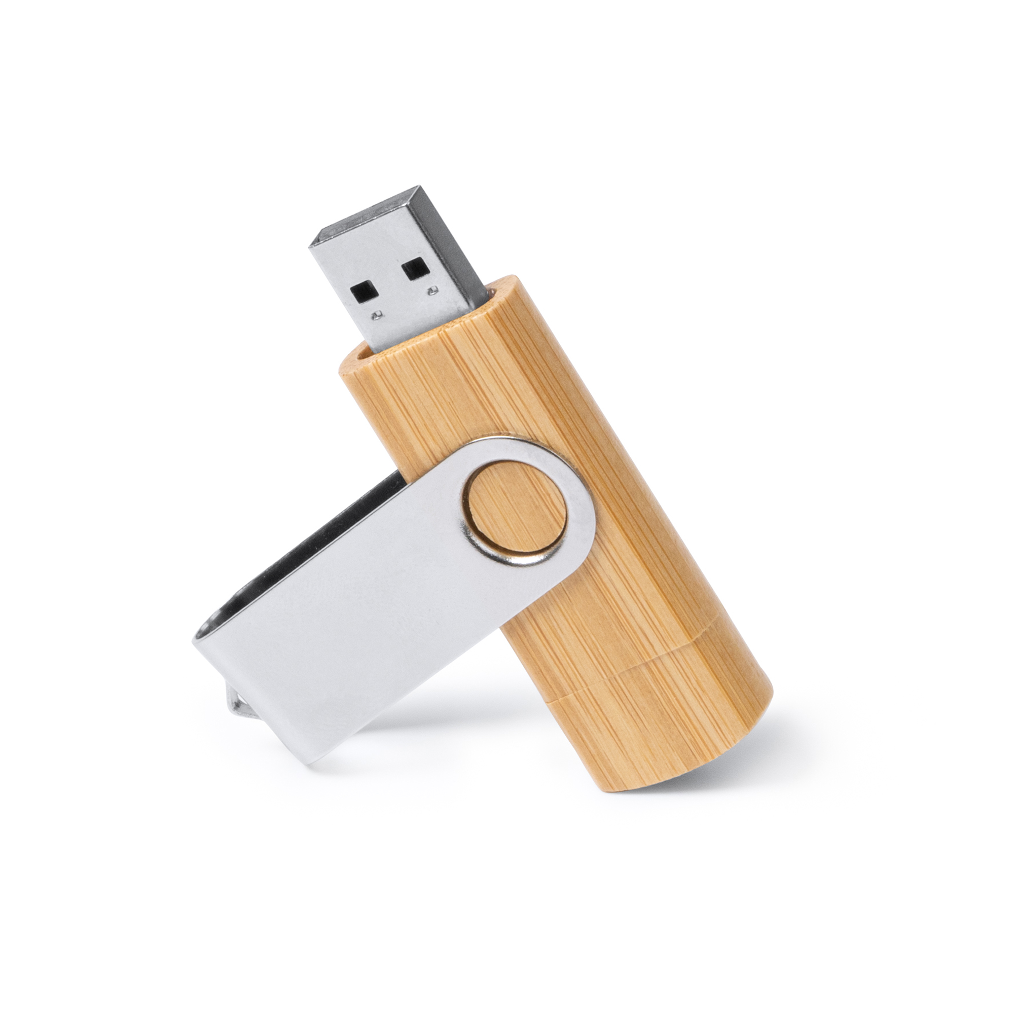 Memoria USB 3.0 de bambú 32 GB con USB-C personalizada