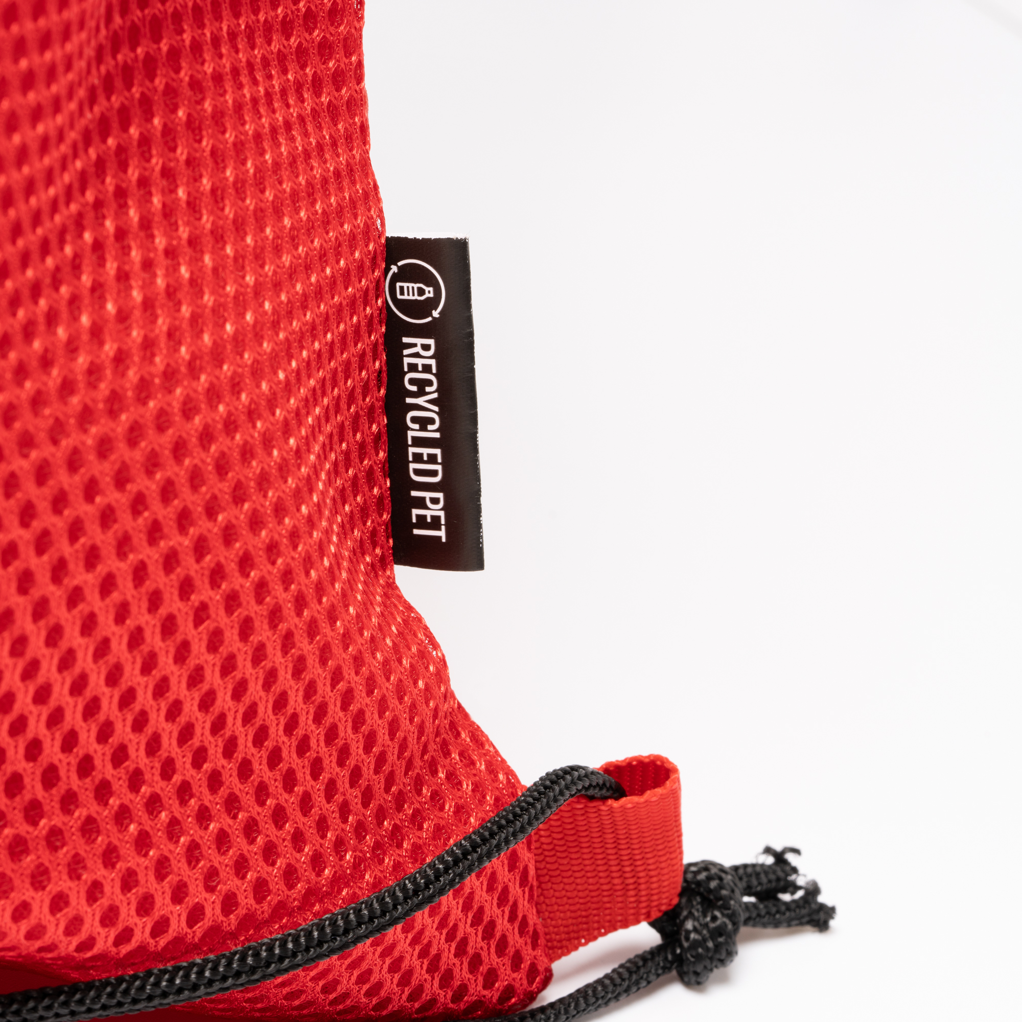 Mochila de cuerdas de RPET con bolsillo personalizada