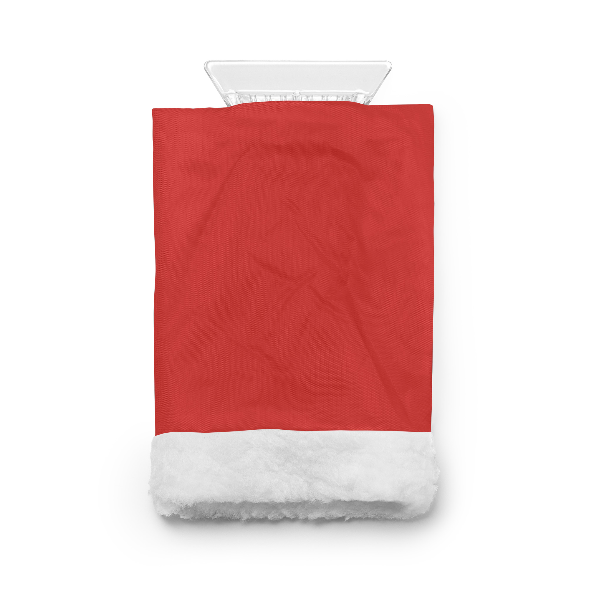 Rascador de hielo con manopla personalizado en color rojo