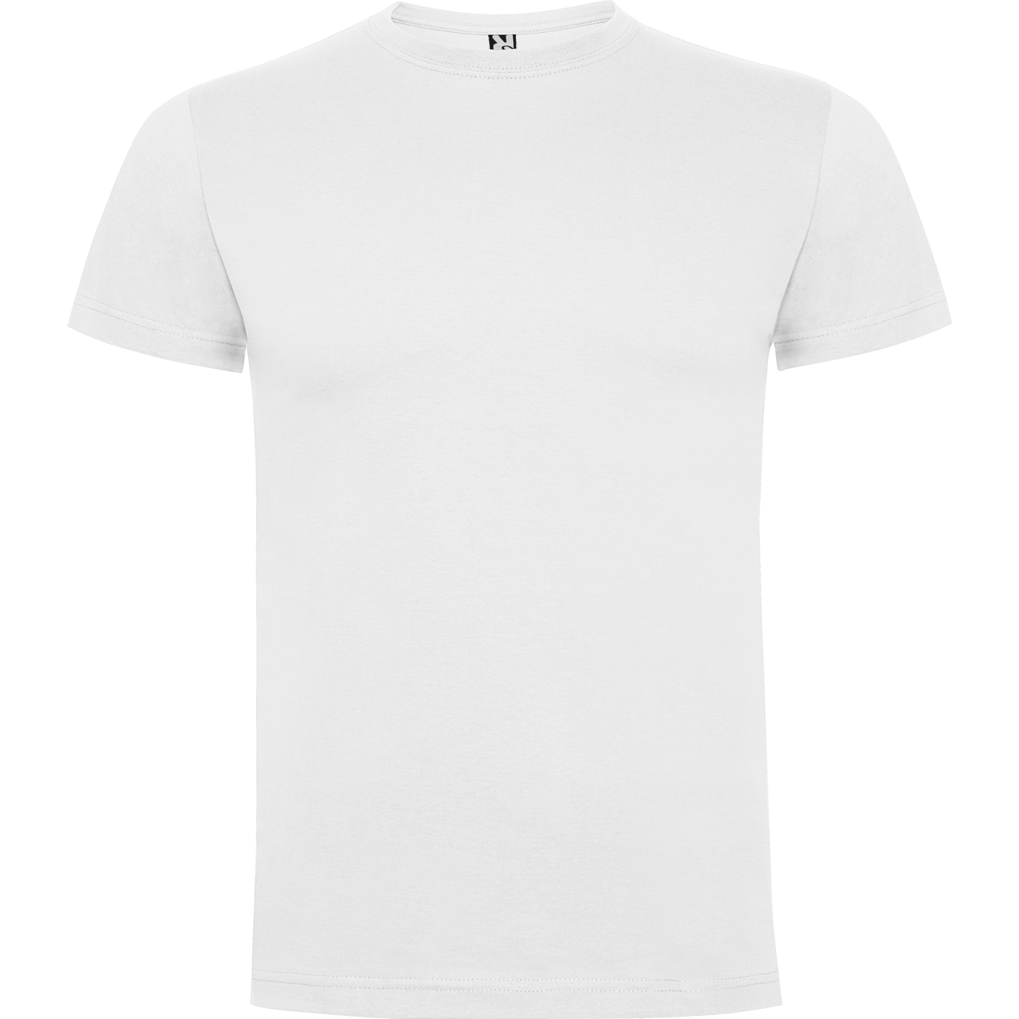 Camiseta de algodón personalizada con logo en color blanco
