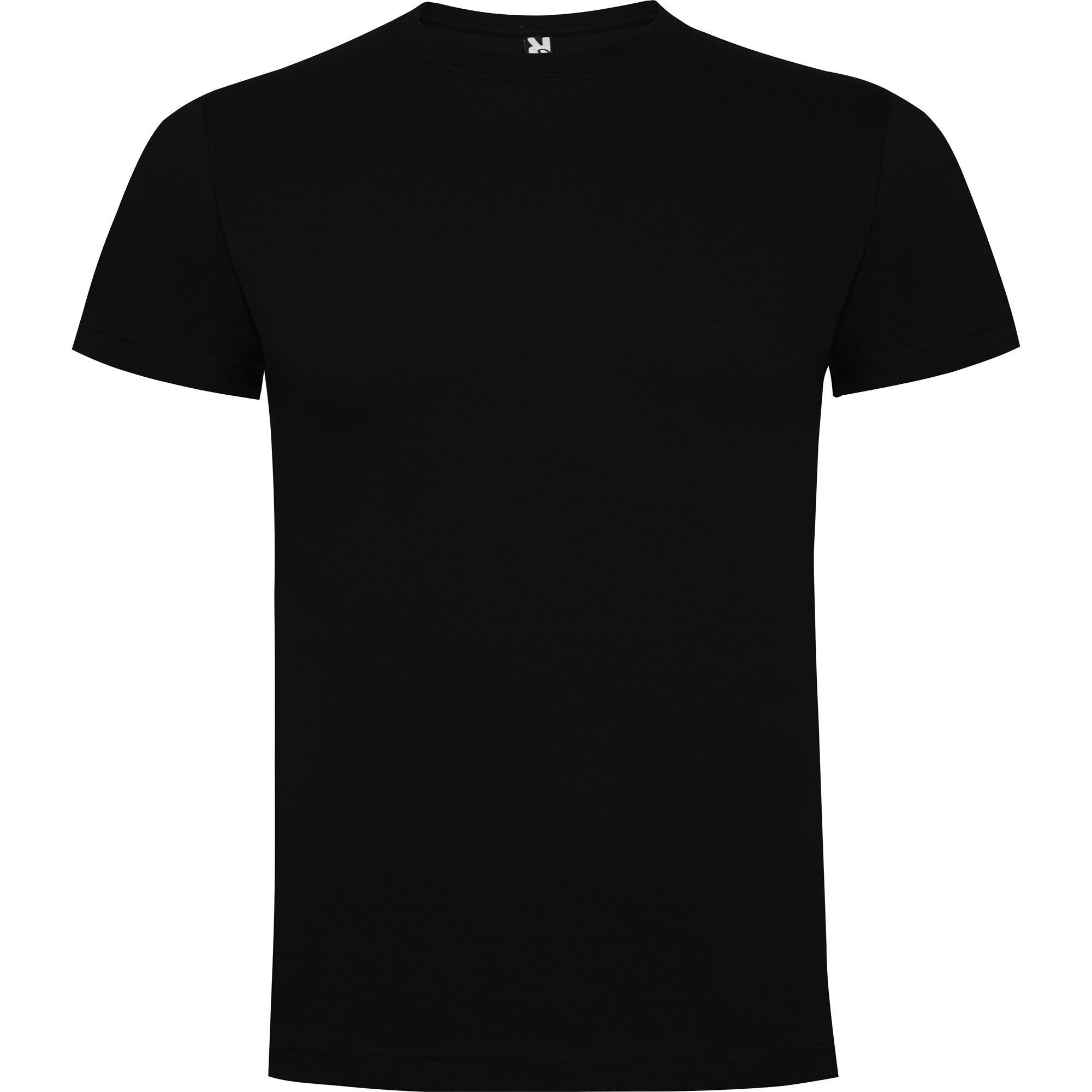 Camiseta de algodón personalizada con logo en color negro