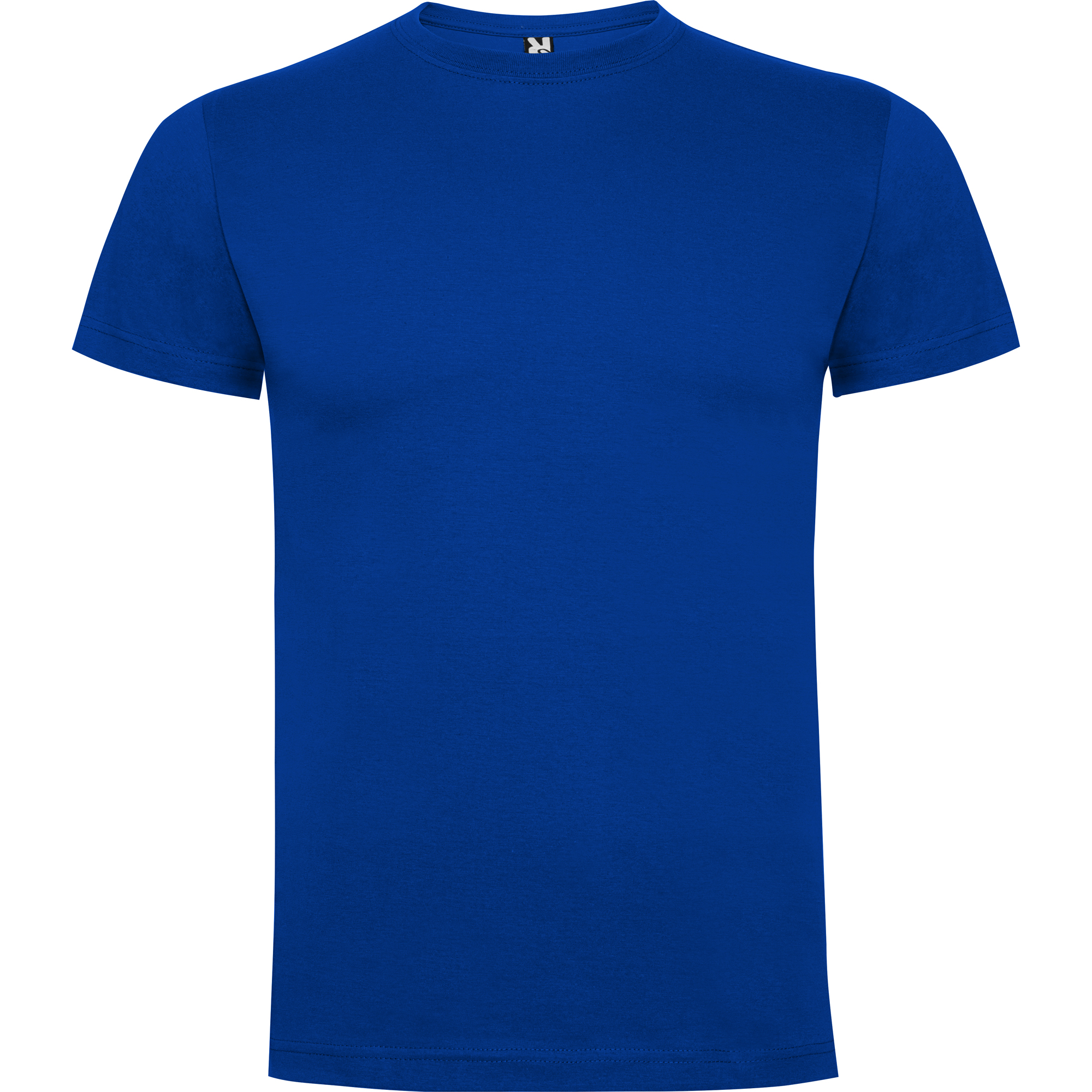 Camiseta de algodón personalizada con logo en color royal