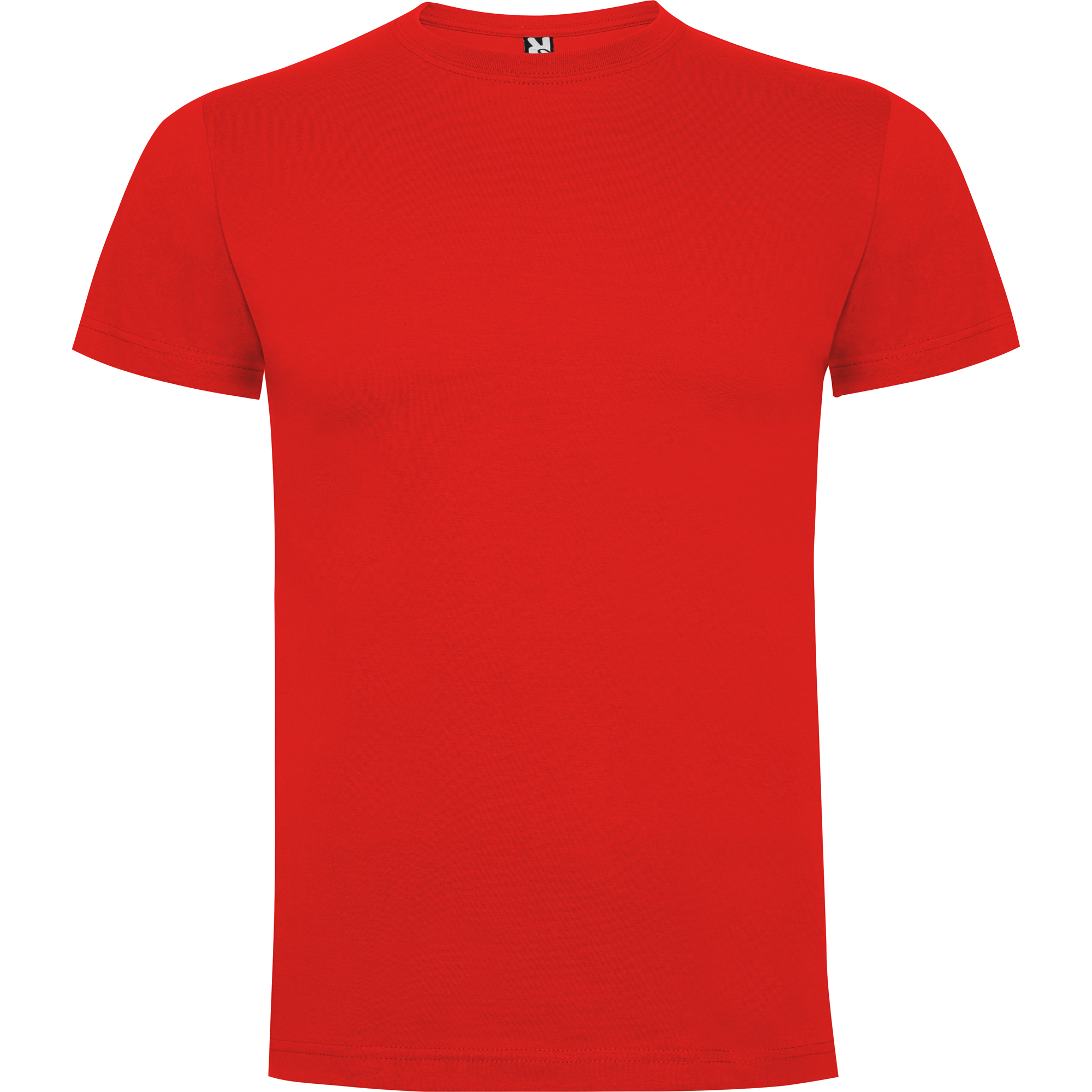 Camiseta de algodón personalizada con logo en color rojo